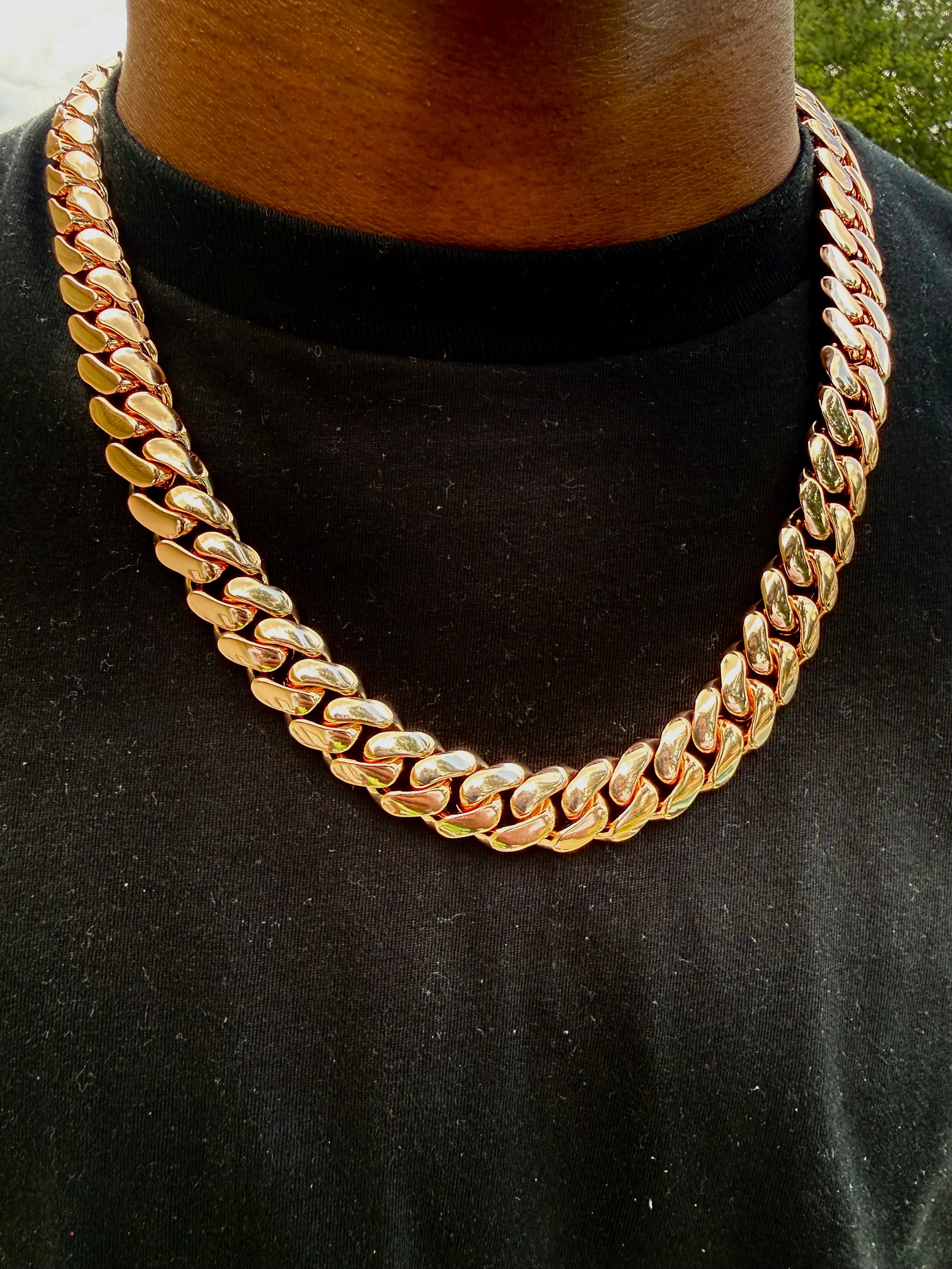 Rose Gold Cuban Link (14k)
