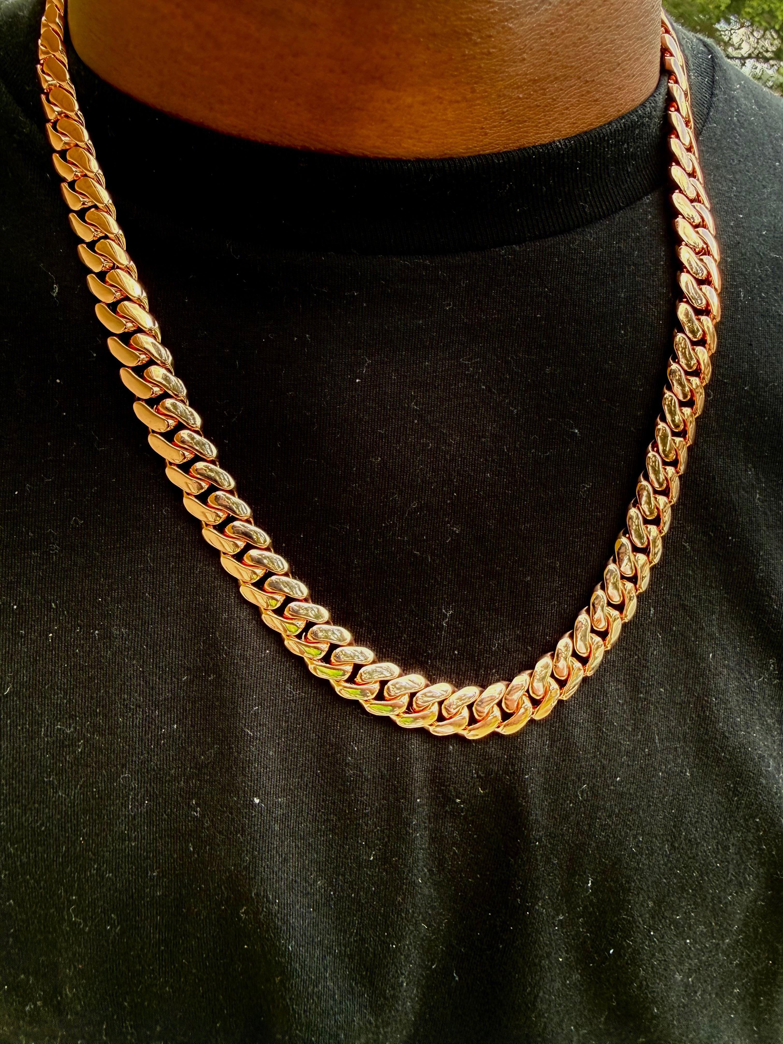 Rose Gold Cuban Link (14k)