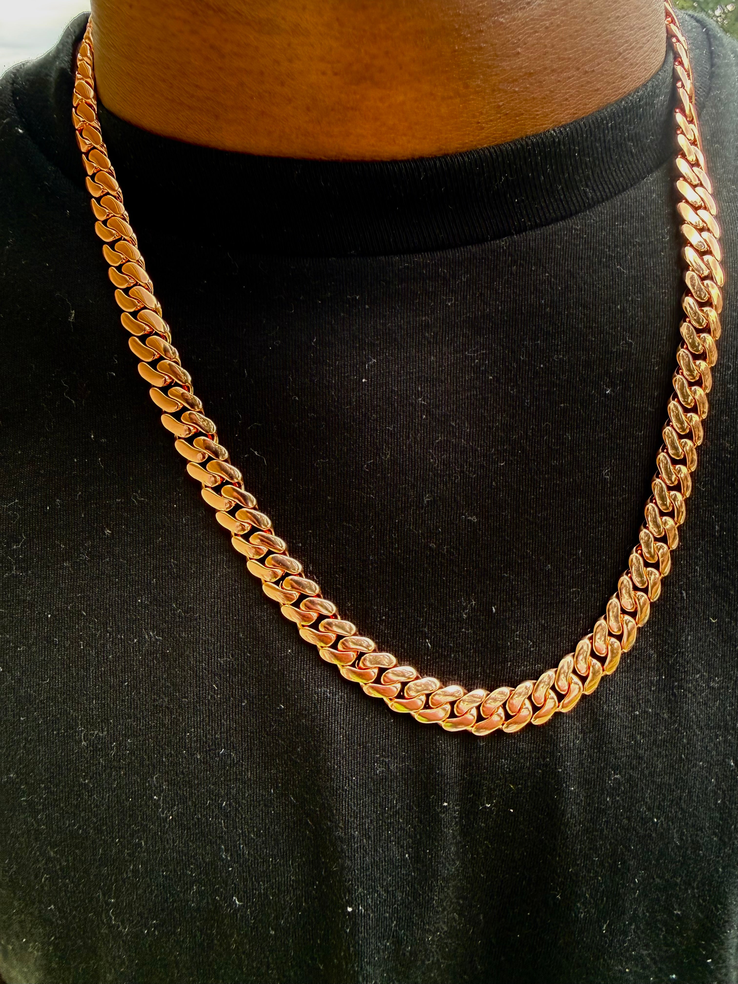 Rose Gold Cuban Link (14k)