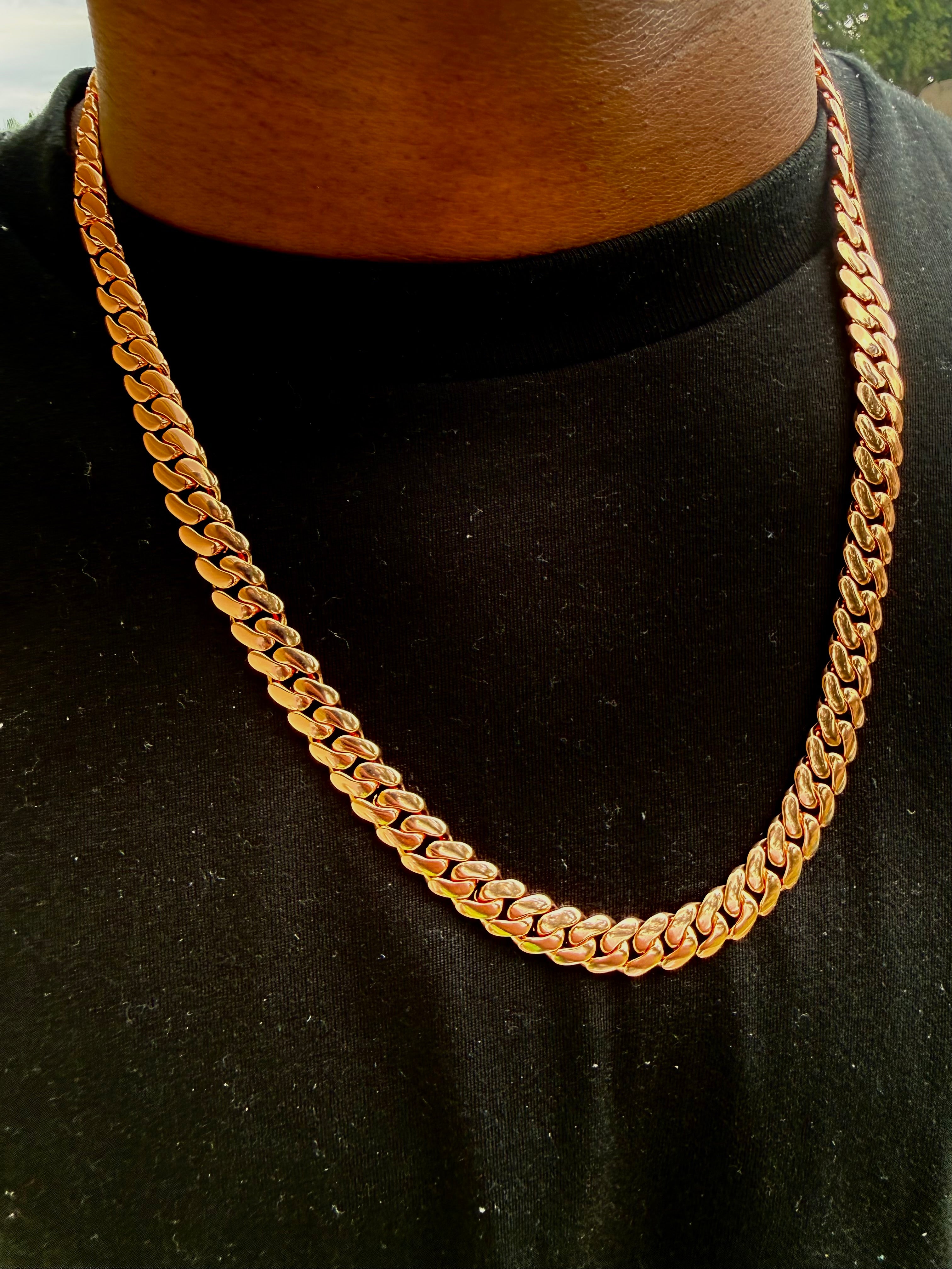 Rose Gold Cuban Link (14k)